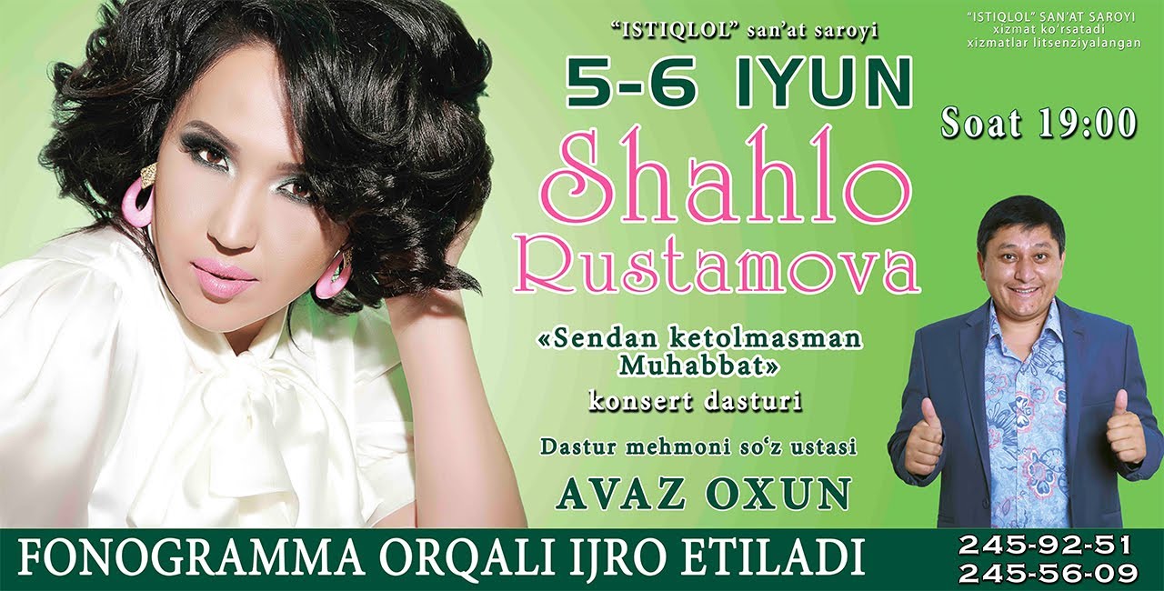 O'zbek Konsert 2015 Shahlo Rustamova Sendan Ketolmasman Muhabbat смотреть онлайн